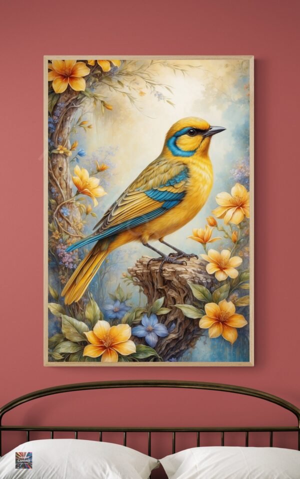 Beautiful Bird Wall Art | Floral Bird Print | Digital Download | Nature Decor | Home Decor | Bird Art | Instant Download | 3 - Image 3