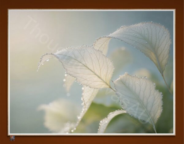 Tranquil Leaves Art Print | Soft Morning Light | Digital Download | Peaceful Nature Decor | Wall Art | Instant Download