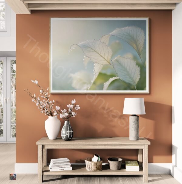 Tranquil Leaves Art Print | Soft Morning Light | Digital Download | Peaceful Nature Decor | Wall Art | Instant Download - Image 3