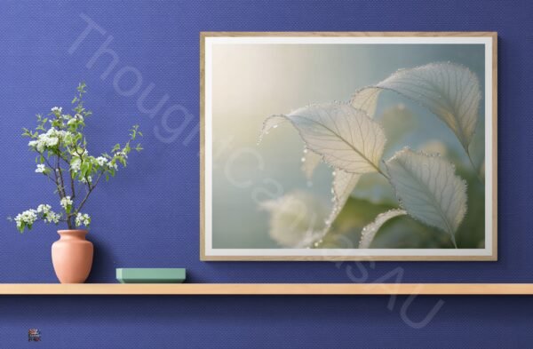 Tranquil Leaves Art Print | Soft Morning Light | Digital Download | Peaceful Nature Decor | Wall Art | Instant Download - Image 5