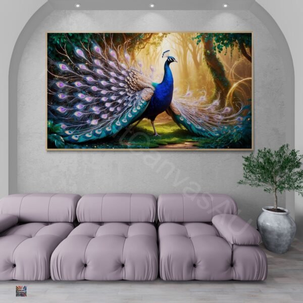 Regal Peacock with Golden Plumage | Majestic Peacock | Printable Wall Art | Modern Home Decor | Instant Download | 3 - Image 3