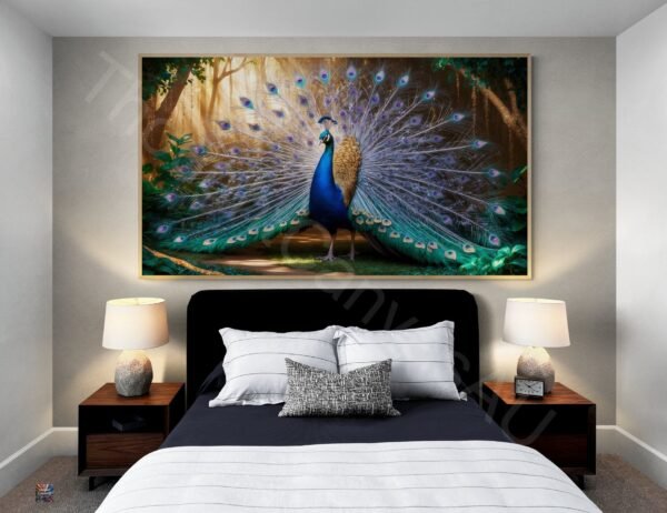 Regal Peacock with Golden Plumage | Majestic Peacock | Printable Wall Art | Modern Home Decor | Instant Download | 4 - Image 5