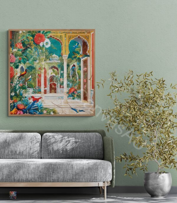Mughal Garden Wall Art | Digital Print | Indian Palace Art |  Vintage Mughal Aesthetic | Home Decor | Instant Download | 2 - Image 2