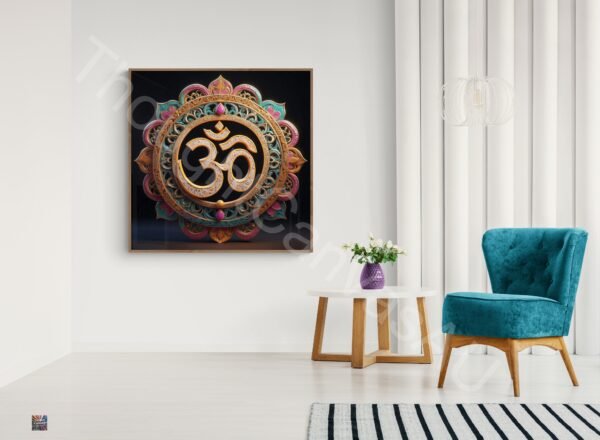 Om Symbol Printable | Digital Art Print I Wall Decor | Spiritual Download | Yoga Meditation Gift | Mindfulness Wall Decor | Instant Download - Image 2
