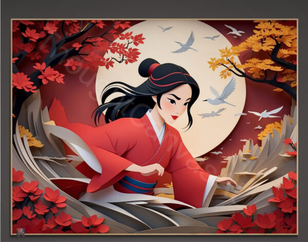 Intricate Paper Cut Art | Japanese Kirigami | Digital Download | Detailed Wall Art | Home Decor | Instant Download | 1