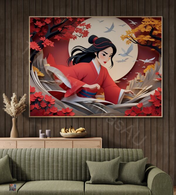 Intricate Paper Cut Art | Japanese Kirigami | Digital Download | Detailed Wall Art | Home Decor | Instant Download | 1 - Image 4