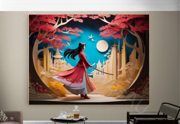 Intricate Paper Cut Art | Japanese Kirigami | Digital Download | Detailed Wall Art | Home Decor | Instant Download | 2