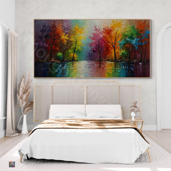 Colorful Trees Digital Art Print | Vibrant Oil Painting Landscape Wall Art | Instant Download Printable | Instant Download | 1 - Image 4