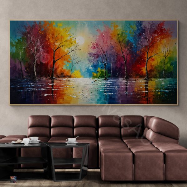 Colorful Trees Digital Art Print | Vibrant Oil Painting Landscape Wall Art | Instant Download Printable | Instant Download | 2
