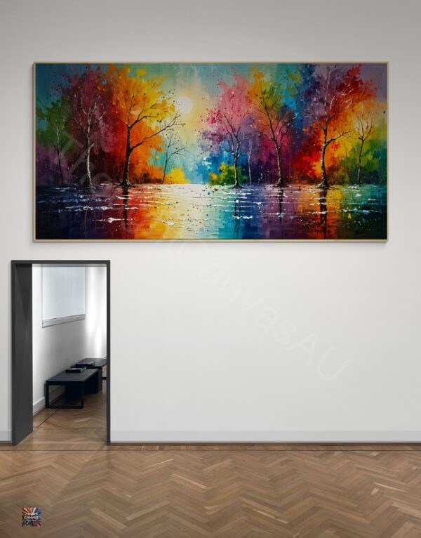 Colorful Trees Digital Art Print | Vibrant Oil Painting Landscape Wall Art | Instant Download Printable | Instant Download | 2 - Image 3