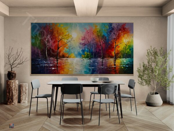 Colorful Trees Digital Art Print | Vibrant Oil Painting Landscape Wall Art | Instant Download Printable | Instant Download | 2 - Image 4