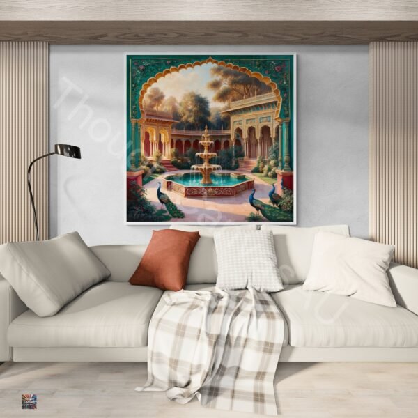 Mughal Garden Wall Art | Digital Print | Indian Palace Art |  Peacock Print | Mughal Aesthetic | Home Decor | Instant Download | 3 - Image 2
