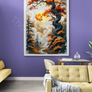 Surreal Orange Leaf Tree 1 - 4