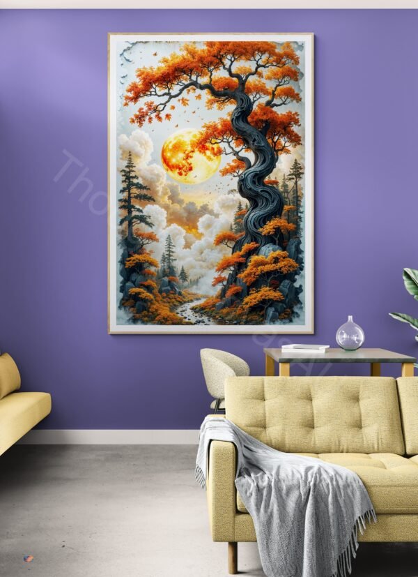 Surreal Orange Leaf Tree 1 - 4