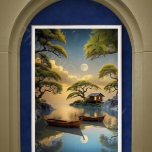 Moonlit Lake Boats 1 - 2