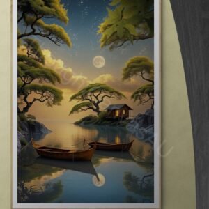 Moonlit Lake Boats 1 - 3