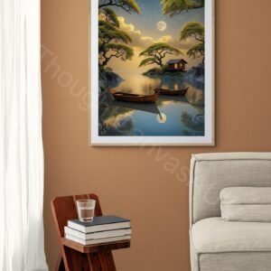 Moonlit Lake Boats 1 - 4