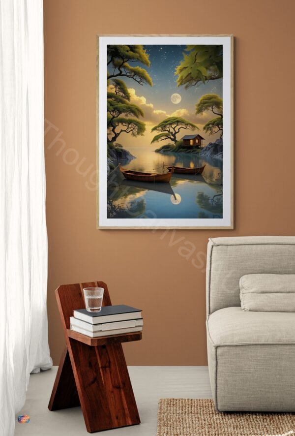 Moonlit Lake Boats 1 - 4