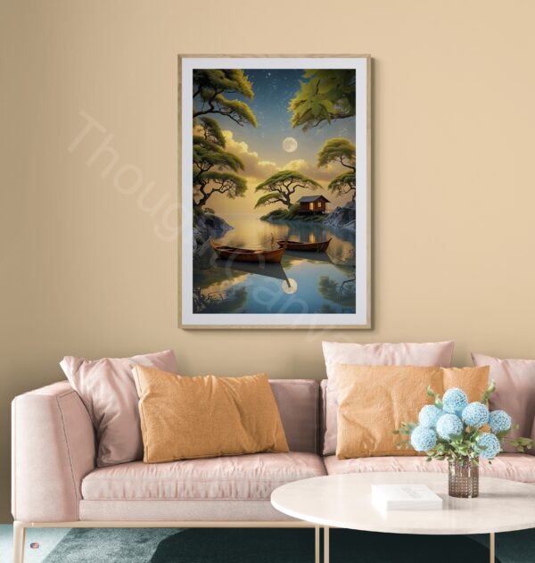 Moonlit Lake Boats 1 - 5