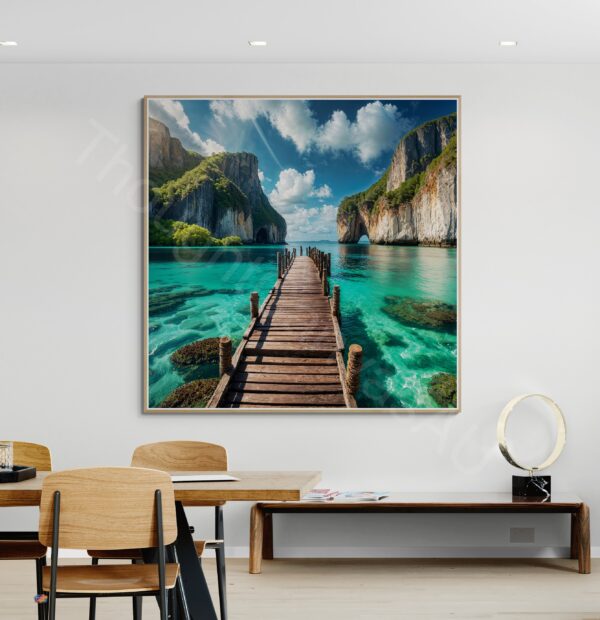 Turquoise Sea Boardwalk Art 1 - 4