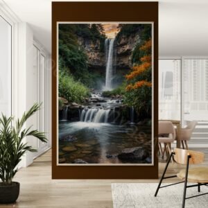 Waterfall Landscape Art Print 2 - 3