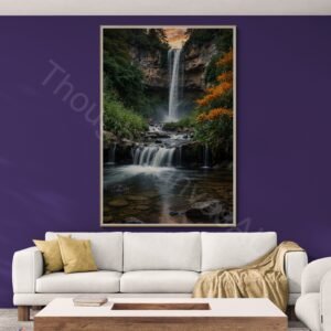 Waterfall Landscape Art Print 2 - 4