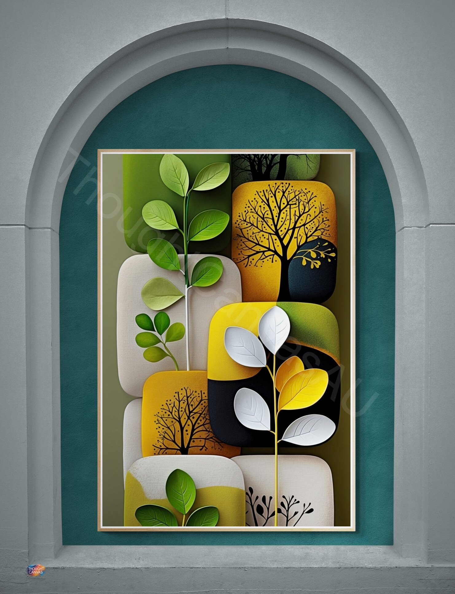 Abstract Plant Art Print 2 - 3