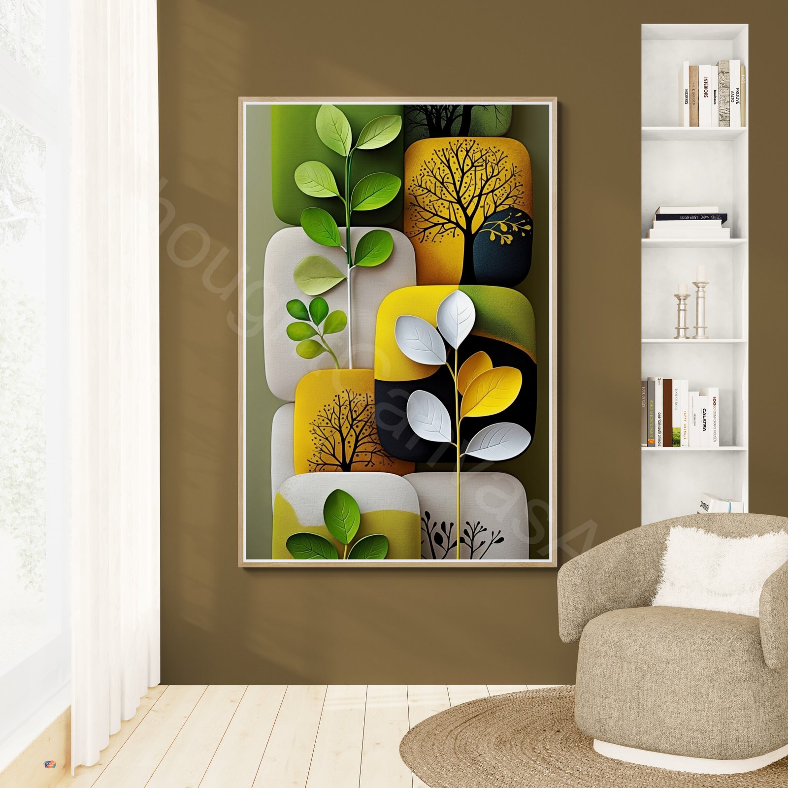 Abstract Plant Art Print 2 - 5