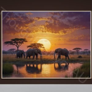 Serene African Wildlife Art 1 - 2
