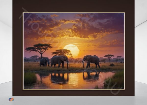 Serene African Wildlife Art 1 - 2