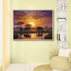 Serene African Wildlife Art 1 - 4
