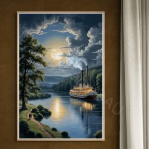 Tranquil Night River Art 1 - 1