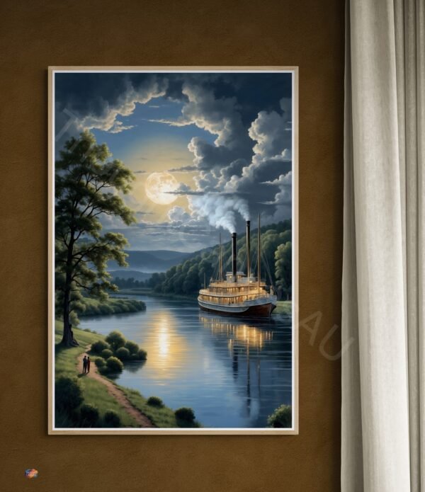 Tranquil Night River Art 1 - 1
