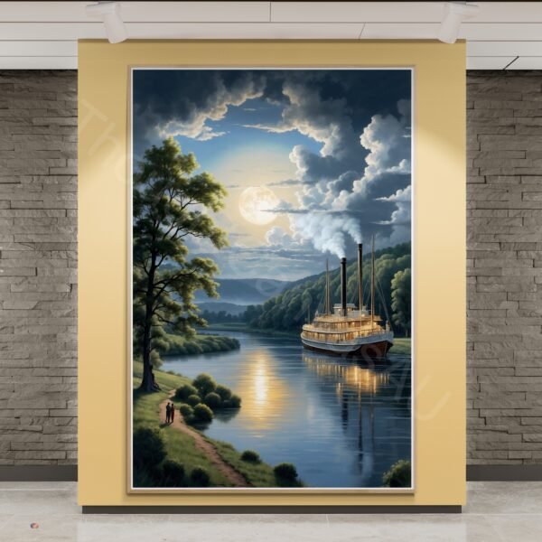 Tranquil Night River Art 1 - 2