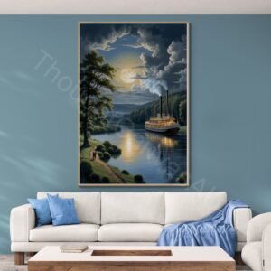 Tranquil Night River Art 1 - 4