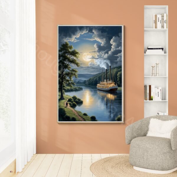 Tranquil Night River Art 1 - 5