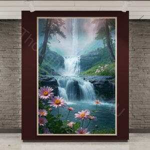 Tranquil Waterfall Art 1 - 2