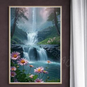 Tranquil Waterfall Art 1 - 4