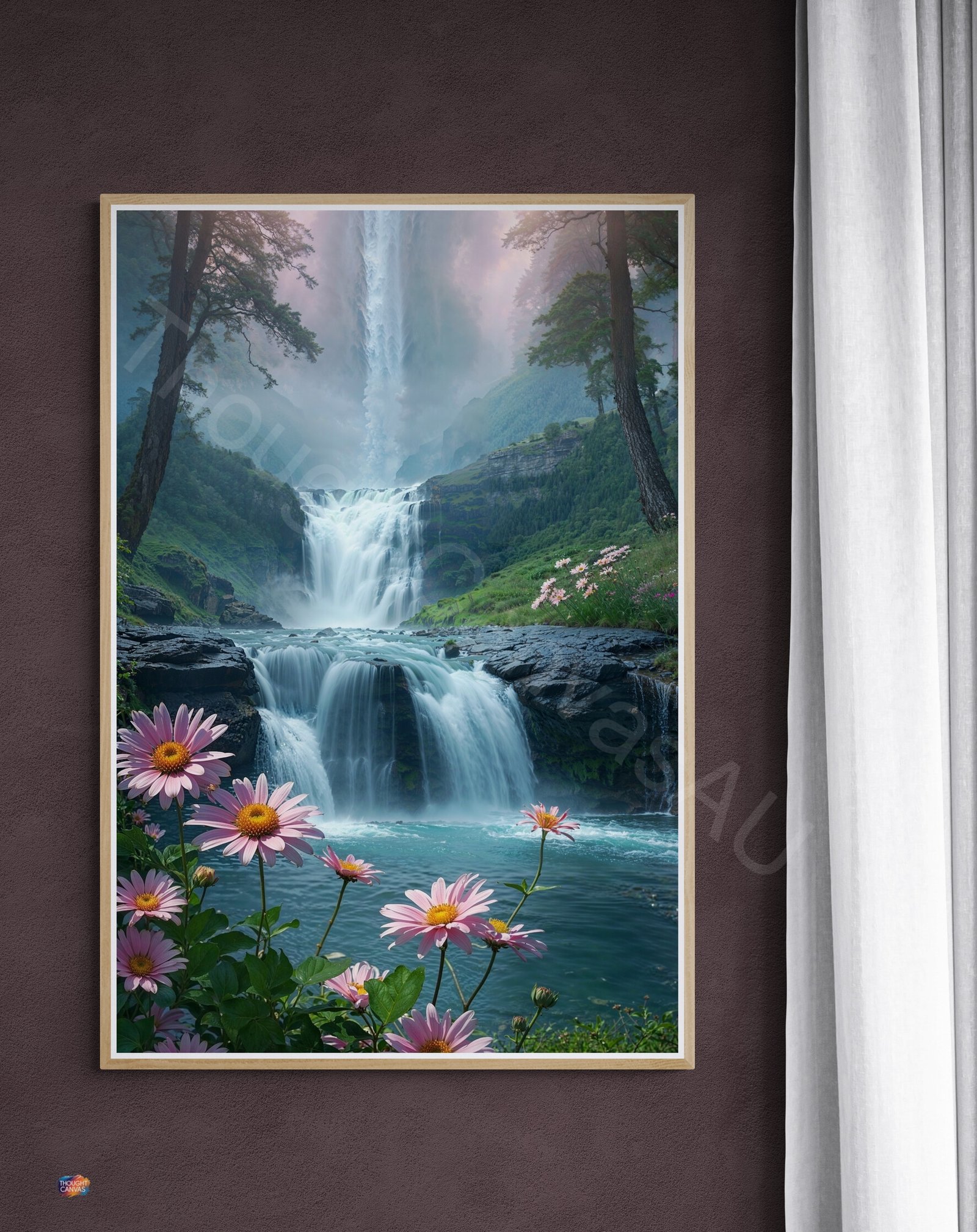 Tranquil Waterfall Art 1 - 4