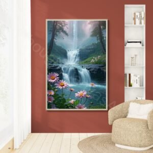 Tranquil Waterfall Art 1 - 5