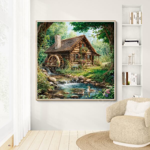 Waterwheel Cabin Print 1 - 4