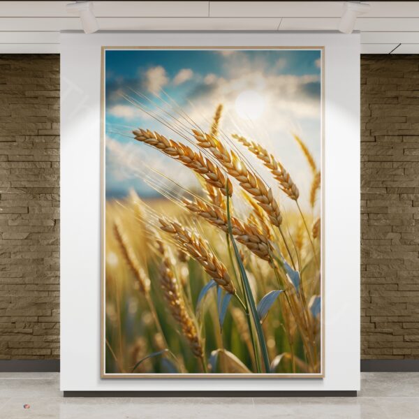 Golden Wheat Field Art Print | Serene Nature Photography, Wheat Stalks, Digital Download | Digital Print | Instant Download