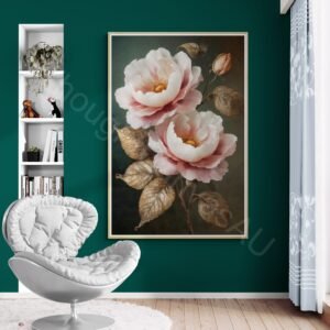 Surreal Pink Floral Art 1 - 1