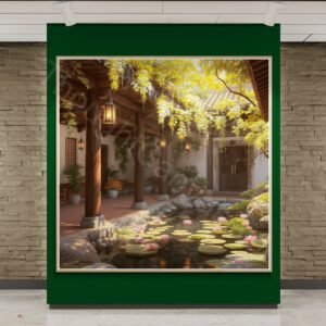 Tranquil Courtyard Painting 1 - 1