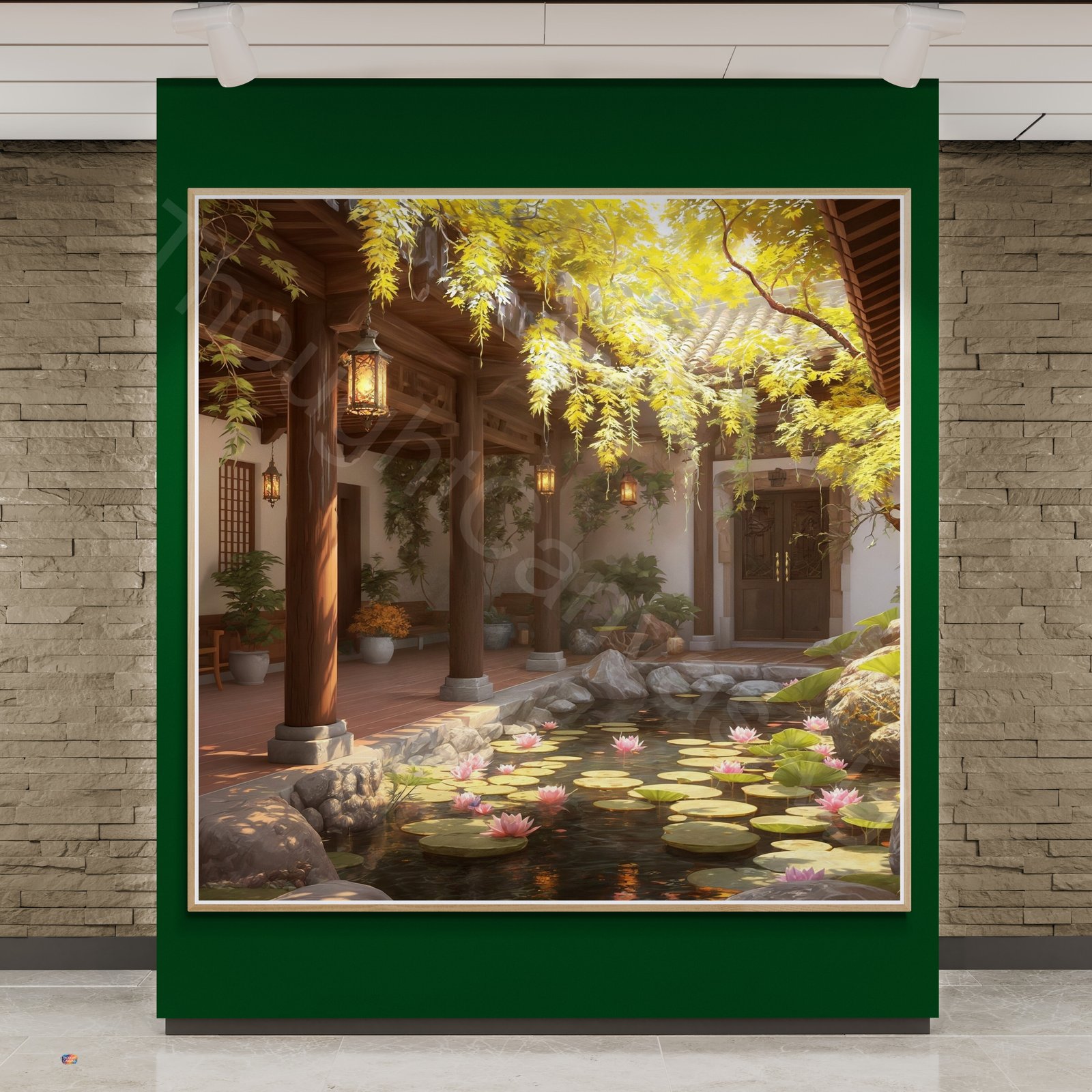 Tranquil Courtyard Painting 1 - 1