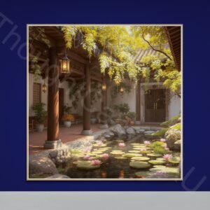 Tranquil Courtyard Painting 1 - 2