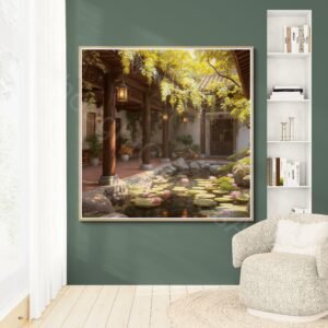 Tranquil Courtyard Painting 1 - 5