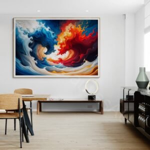Fire and Ice Abstract Art Print 1 - 2