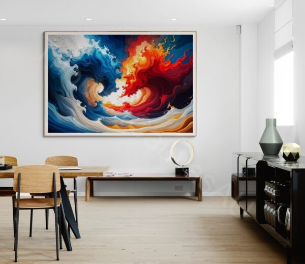 Fire and Ice Abstract Art Print 1 - 2