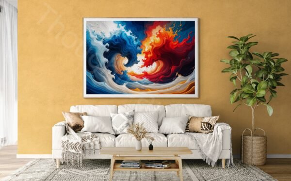 Fire and Ice Abstract Art Print 1 - 5